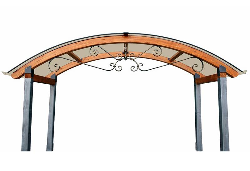 Arco da giardino con cancello in ferro